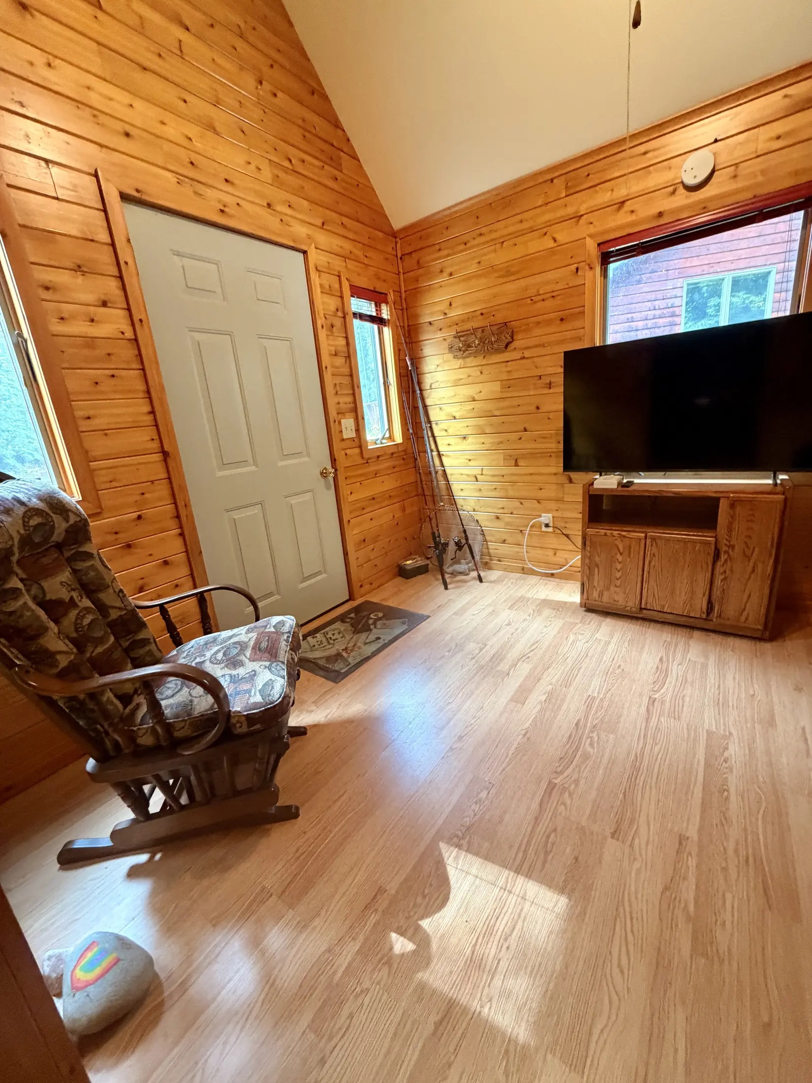 Living and sleeping space in the seasonal bunkhouse