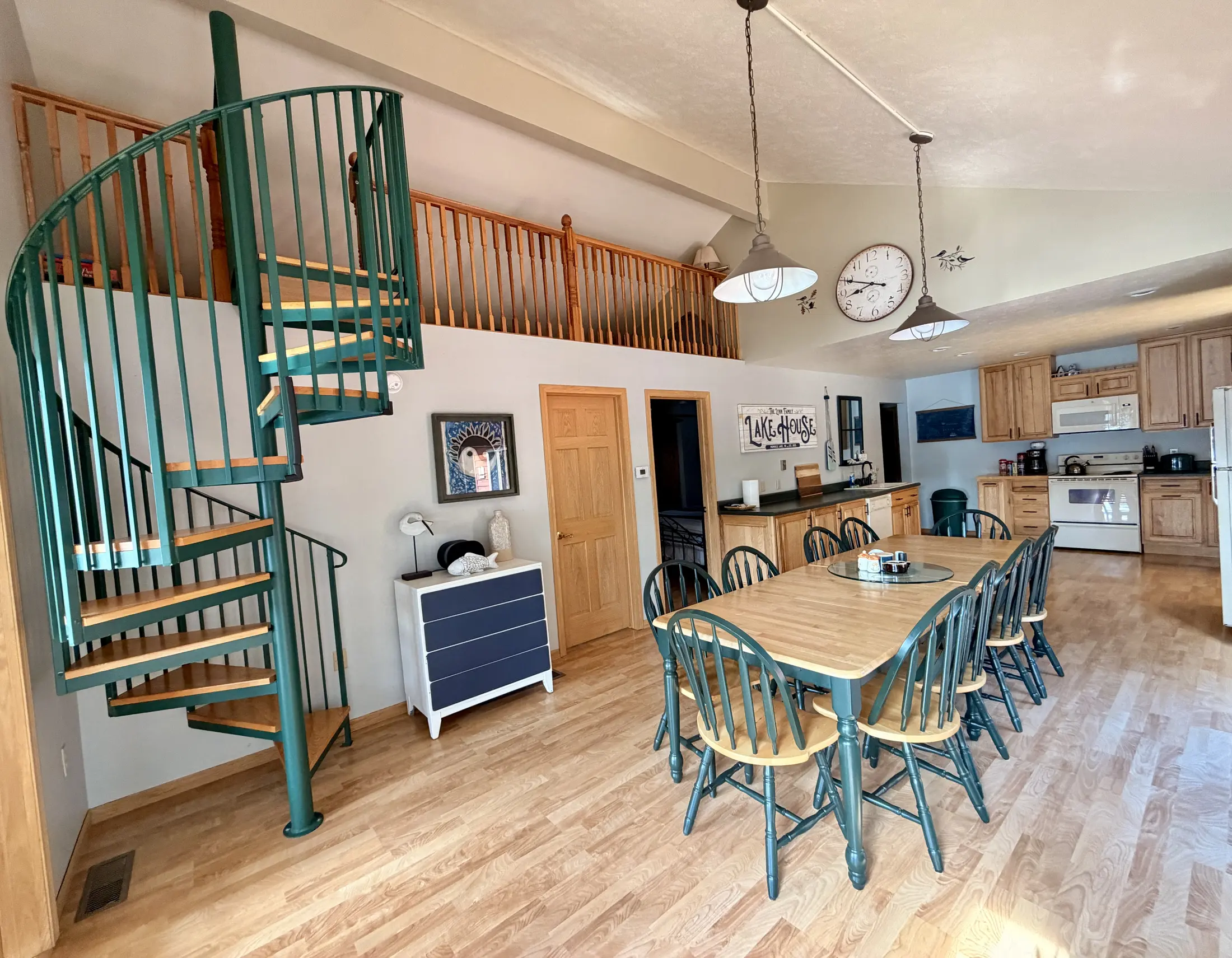 Full kitchen and dining area at The Loon Hollow