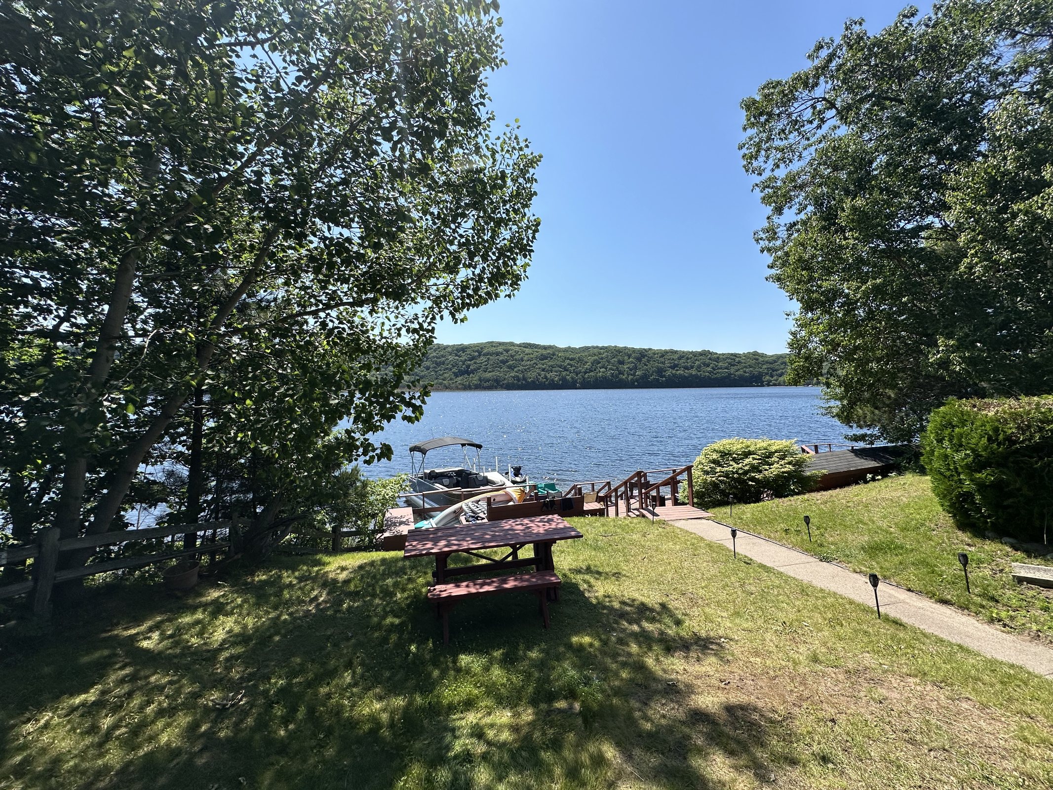 Open water and forest around Monocle Lake